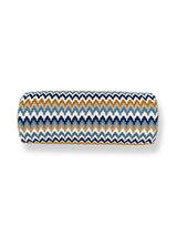 Scalamandre Rainbow Mountain Crewel 21 X 7 - Denim Gold Decorative Pillow