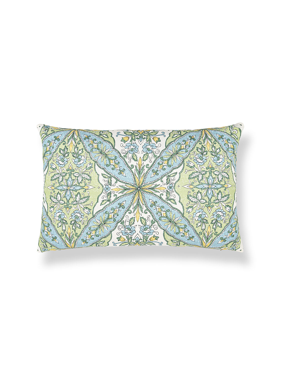Scalamandre Provence 14 X 22 - Aqua Meadow Decorative Pillow