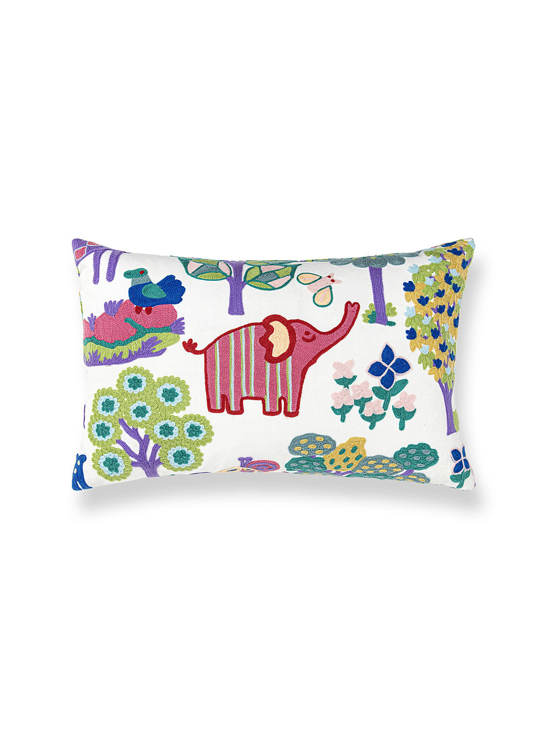 Scalamandre Nursery Crewel 14 X 22 - Pastels Decorative Pillow