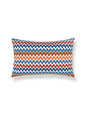Scalamandre Rainbow Mountain Crewel 14 X 22 - Cobalt Rouge Decorative Pillow