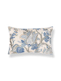 Scalamandre Indienne Lampas 14 X 22 - Federal Blue Decorative Pillow