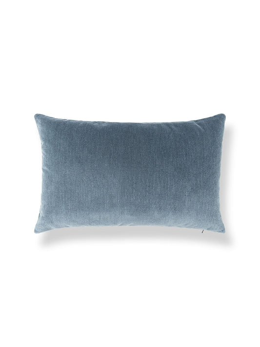 Scalamandre Tudor Velvet 14 X 22 - Federal Blue Decorative Pillow