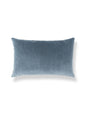 Scalamandre Tudor Velvet 14 X 22 - Federal Blue Decorative Pillow