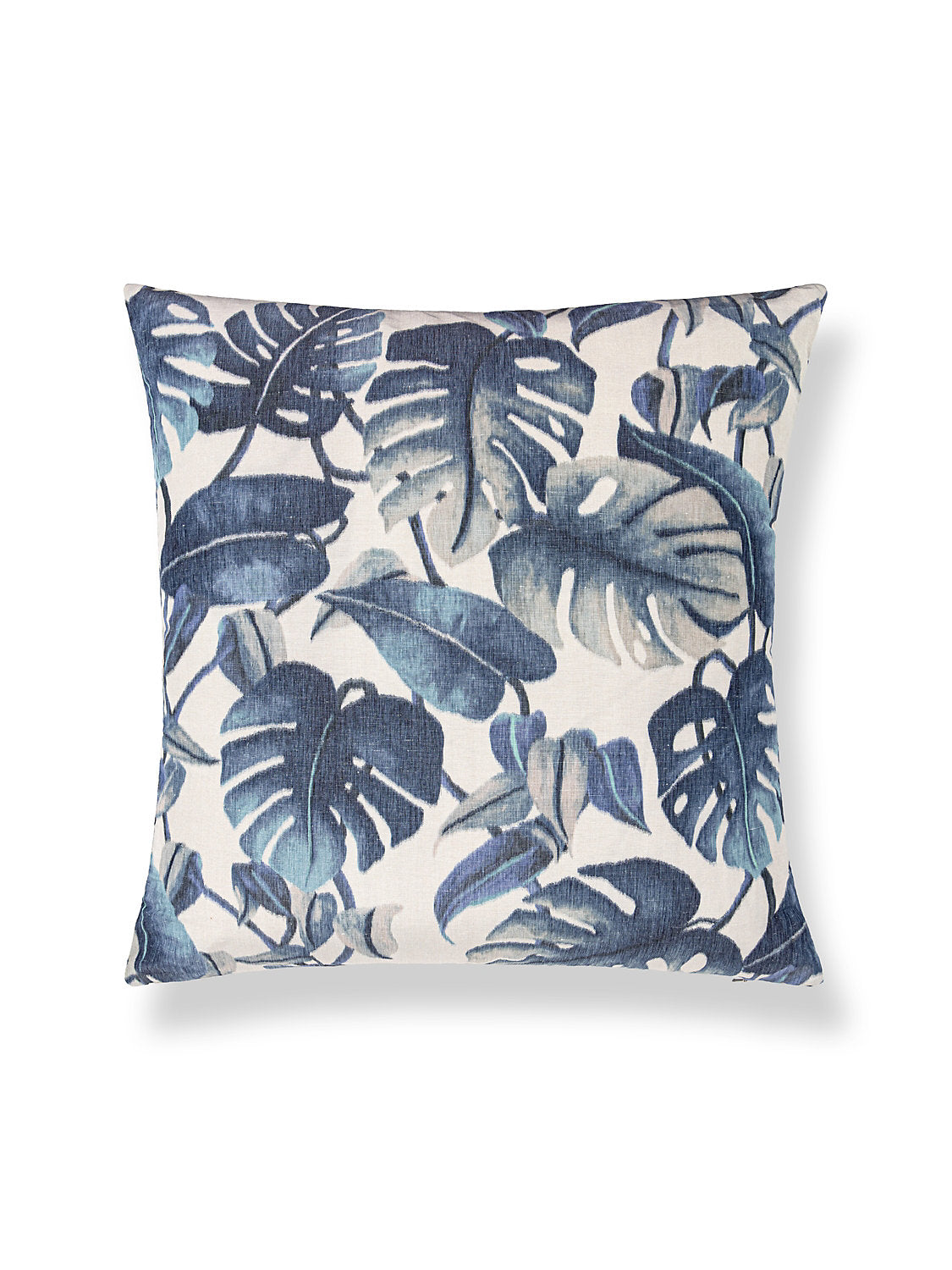 Scalamandre Rainforest Warp Print 22 X 22 - Blue Mirage Decorative Pillow