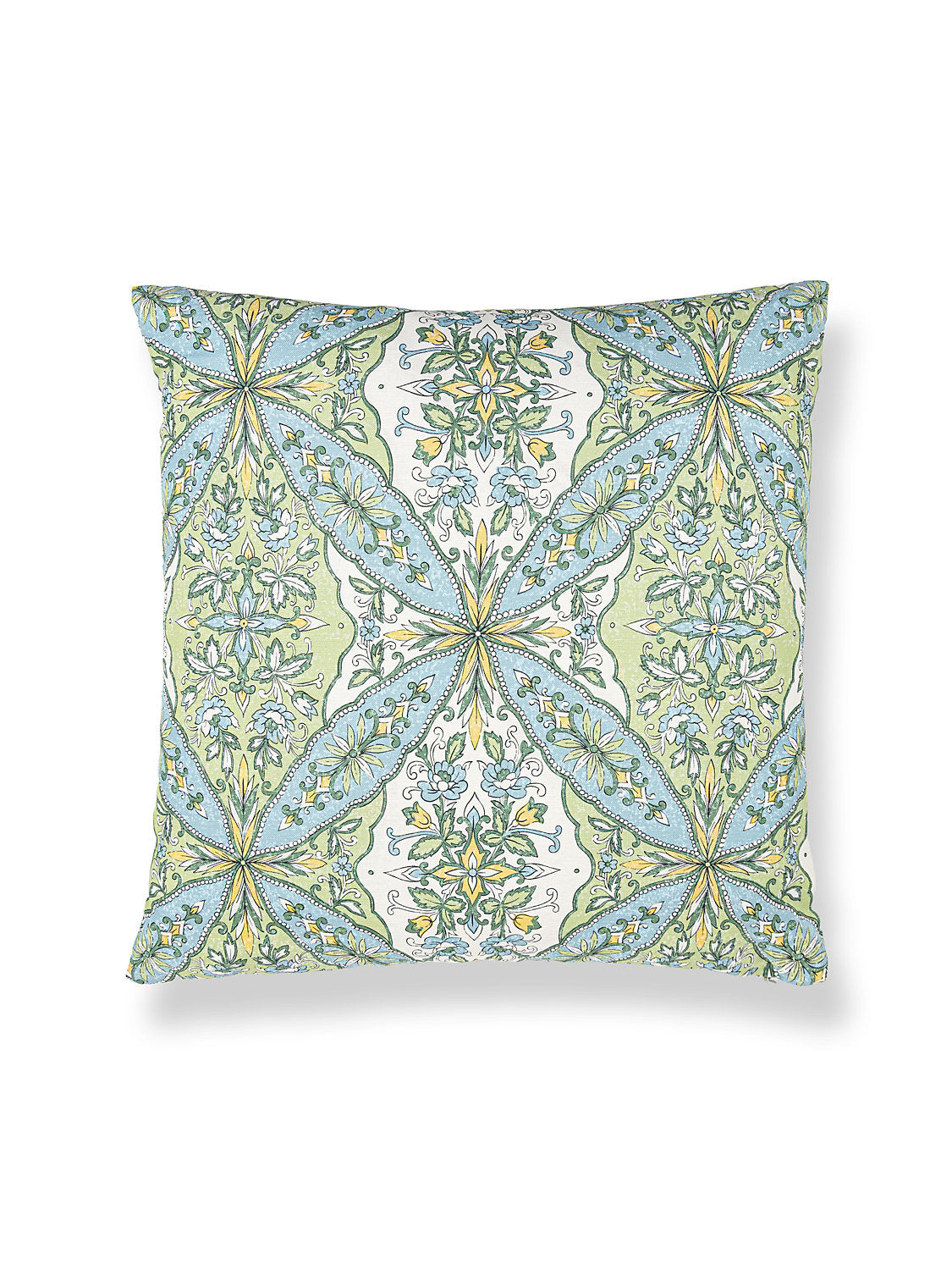 Scalamandre Provence 22 X 22 - Aqua Meadow Decorative Pillow