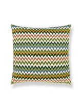Scalamandre Rainbow Mountain Crewel 22 X 22 - Forest Clay Decorative Pillow