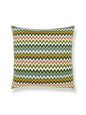 Scalamandre Rainbow Mountain Crewel 22 X 22 - Forest Clay Decorative Pillow