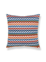 Scalamandre Rainbow Mountain Crewel 22 X 22 - Cobalt Rouge Decorative Pillow