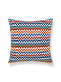 Scalamandre Rainbow Mountain Crewel 22 X 22 - Cobalt Rouge Decorative Pillow