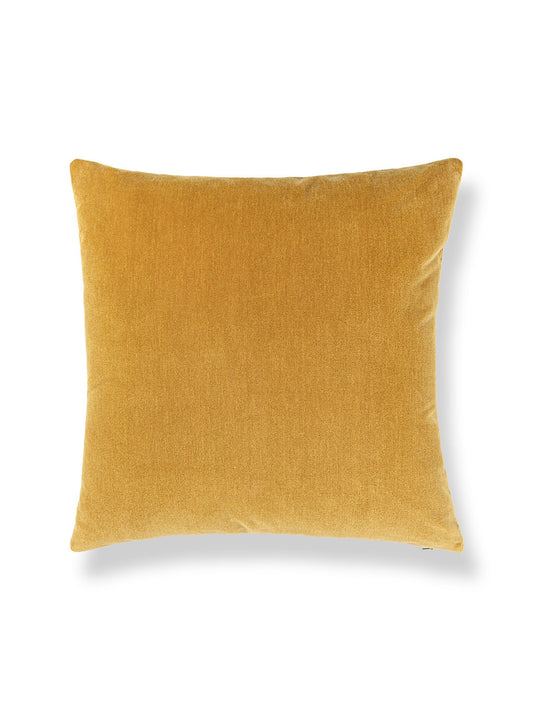 Scalamandre Tudor Velvet 22 X 22 - Brass Decorative Pillow
