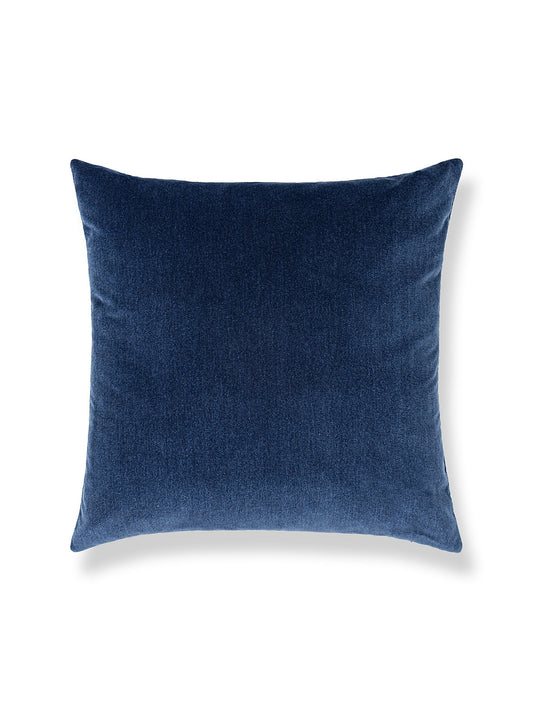 Scalamandre Tudor Velvet 22 X 22 - Lapis Decorative Pillow
