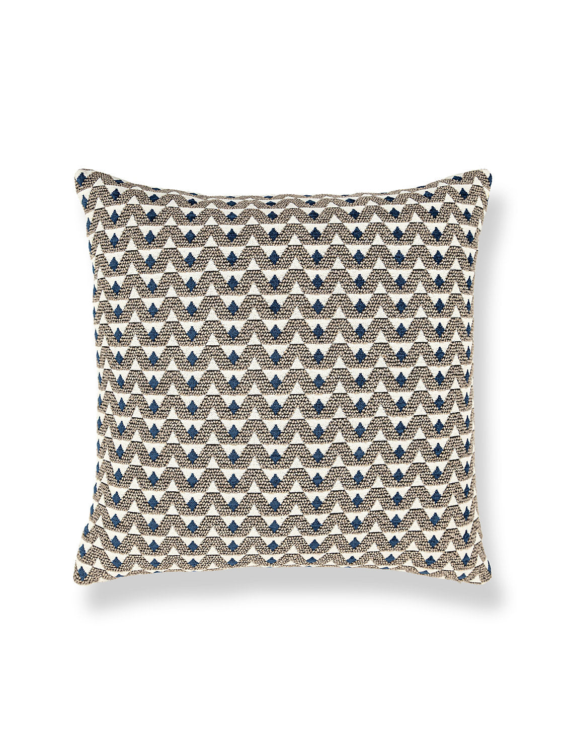 Scalamandre Crizia 22 X 22 - Stone Denim Decorative Pillow