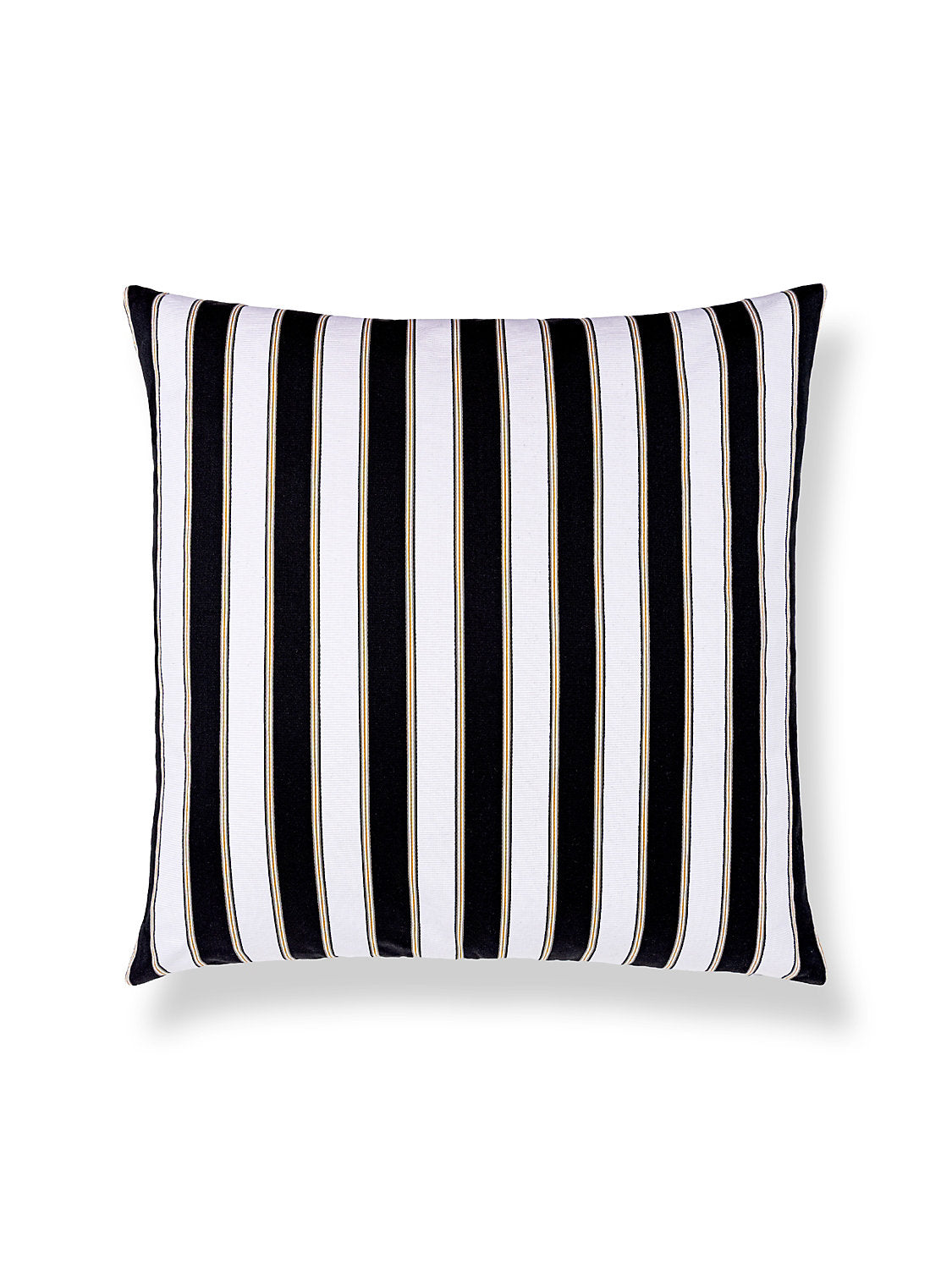 Scalamandre Piano Stripe 22 X 22 - Ebony Decorative Pillow