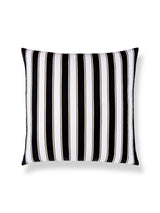 Scalamandre Piano Stripe 22 X 22 - Ebony Decorative Pillow