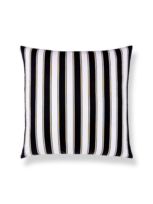 Scalamandre Piano Stripe 22 X 22 - Ebony Decorative Pillow