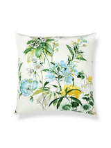 Scalamandre Parfumerie 24 X 24 - Blue Yellow Decorative Pillow