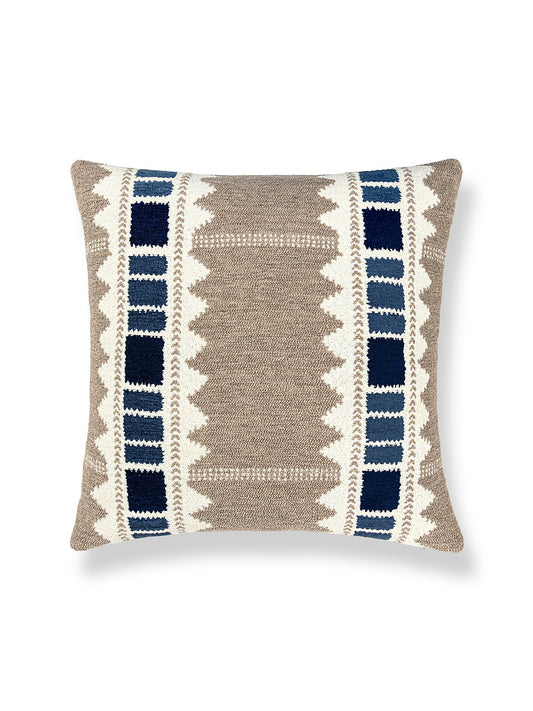 Scalamandre Mistral 24 X 24 - Stone Denim Decorative Pillow