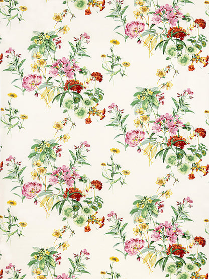 Scalamandre Parfumerie Pink Multi Floral Cotton Printed Fabric - Special Order