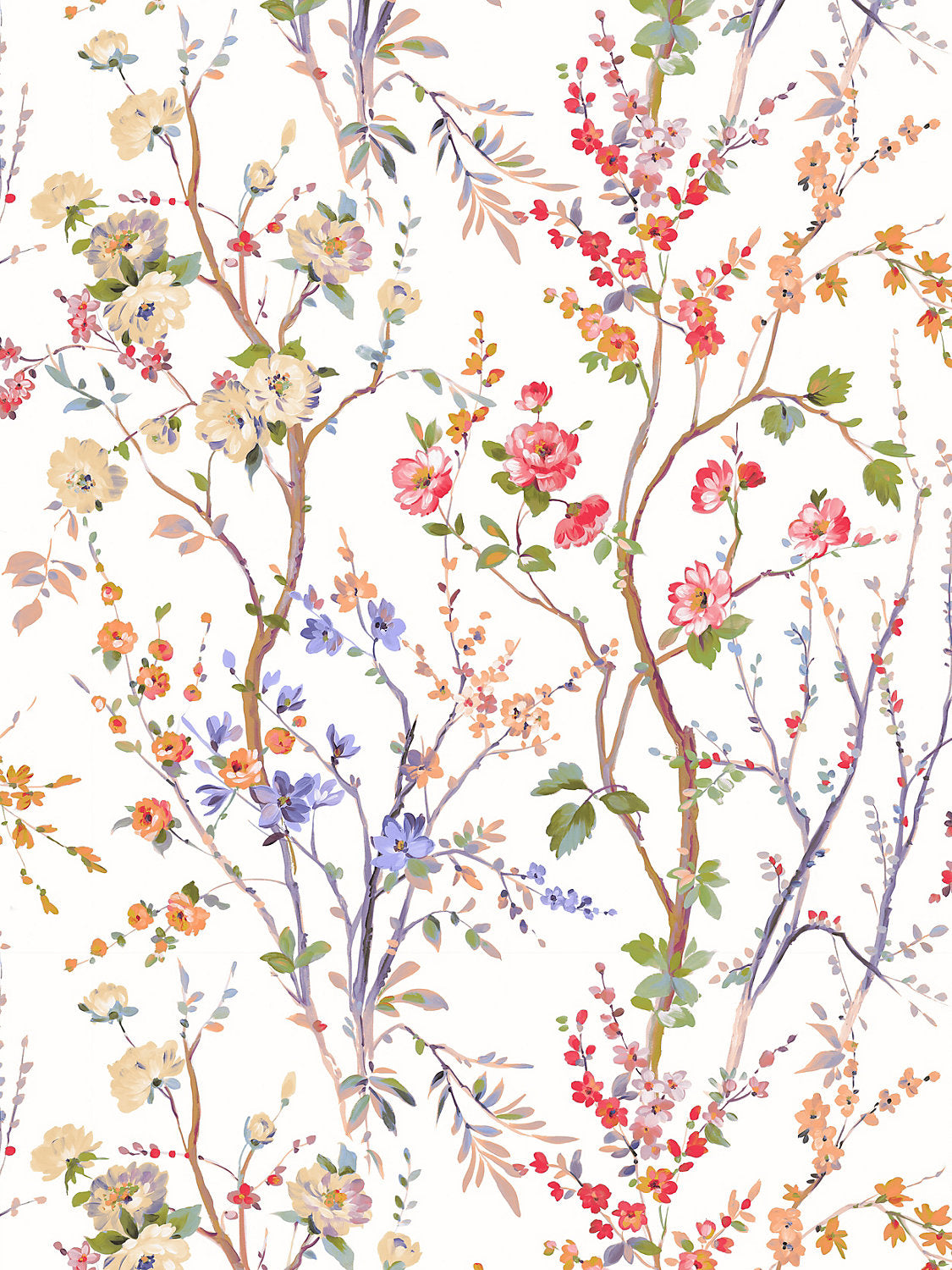 Old World Weavers Potpourri Cream Peony Wallcovering
