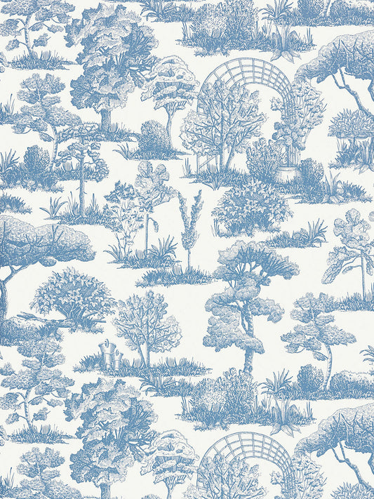 Scalamandre Garden Toile Sky Wallcovering