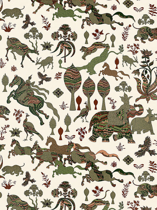 Old World Weavers Legends Olive Adobe Wallcovering