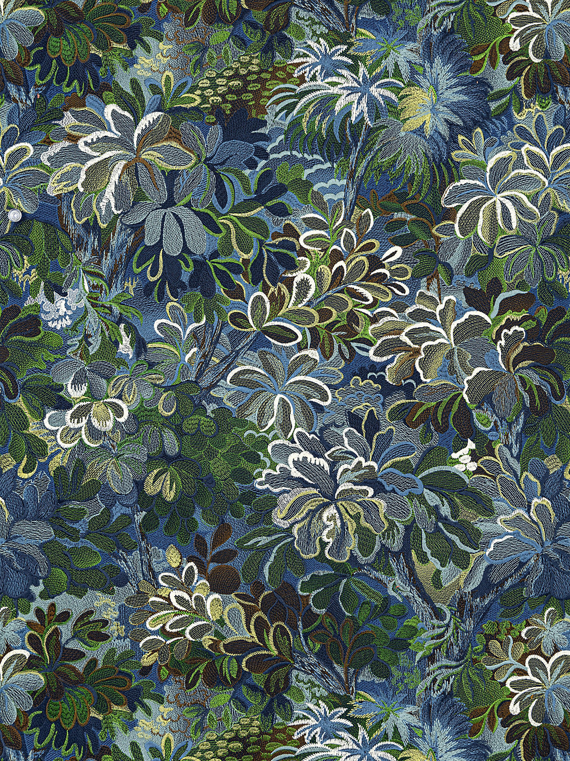 Scalamandre Ridge Edge Midnight Leaf Wallcovering