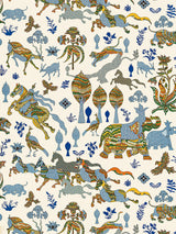 Old World Weavers Legends Tropical Blue Wallcovering