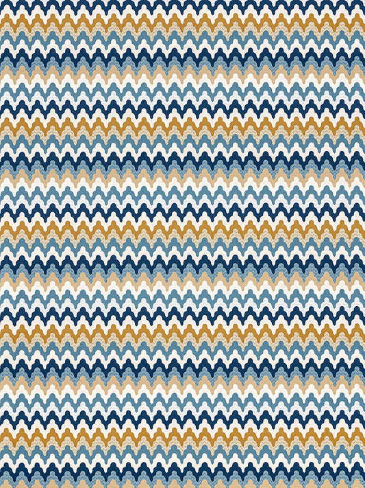 Old World Weavers Rainbow Mountain Denim Gold Wallcovering