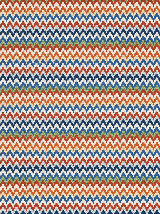 Old World Weavers Rainbow Mountain Cobalt Rouge Wallcovering