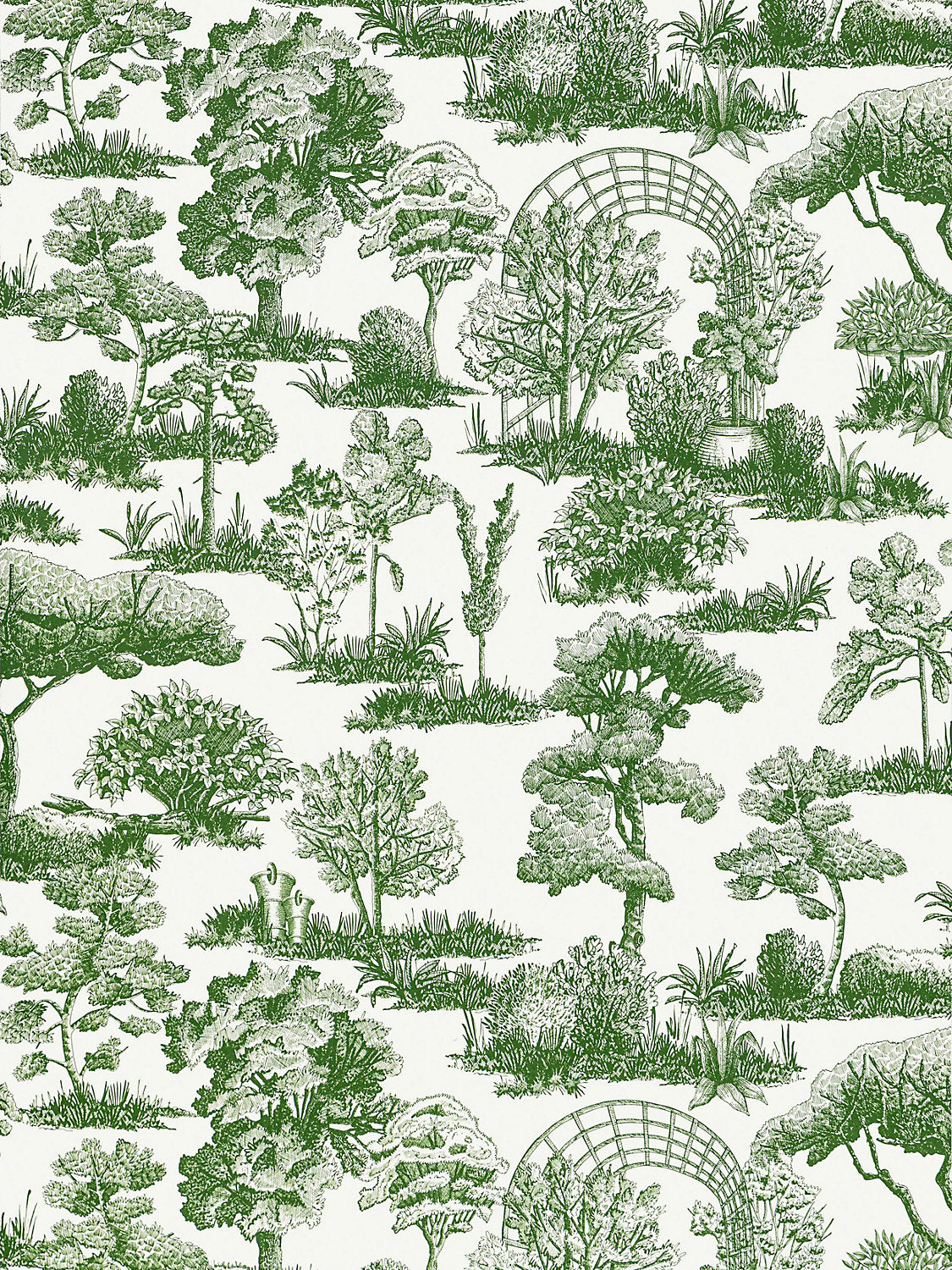 Scalamandre Garden Toile Forest Wallcovering