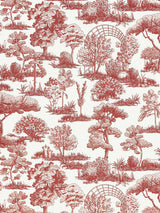 Scalamandre Garden Toile Cardinal Wallcovering