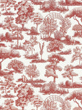 Scalamandre Garden Toile Cardinal Wallcovering