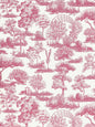 Scalamandre Garden Toile Raspberry Wallcovering