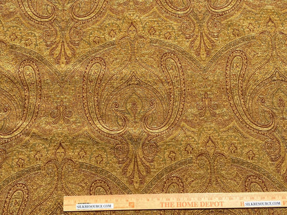 Scalamandre Asha Topaz Woven Turkish Paisley Chenille Paisley Gold - By The Yard