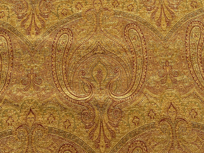 Scalamandre Asha Topaz Woven Turkish Paisley Chenille Paisley Gold - By The Yard