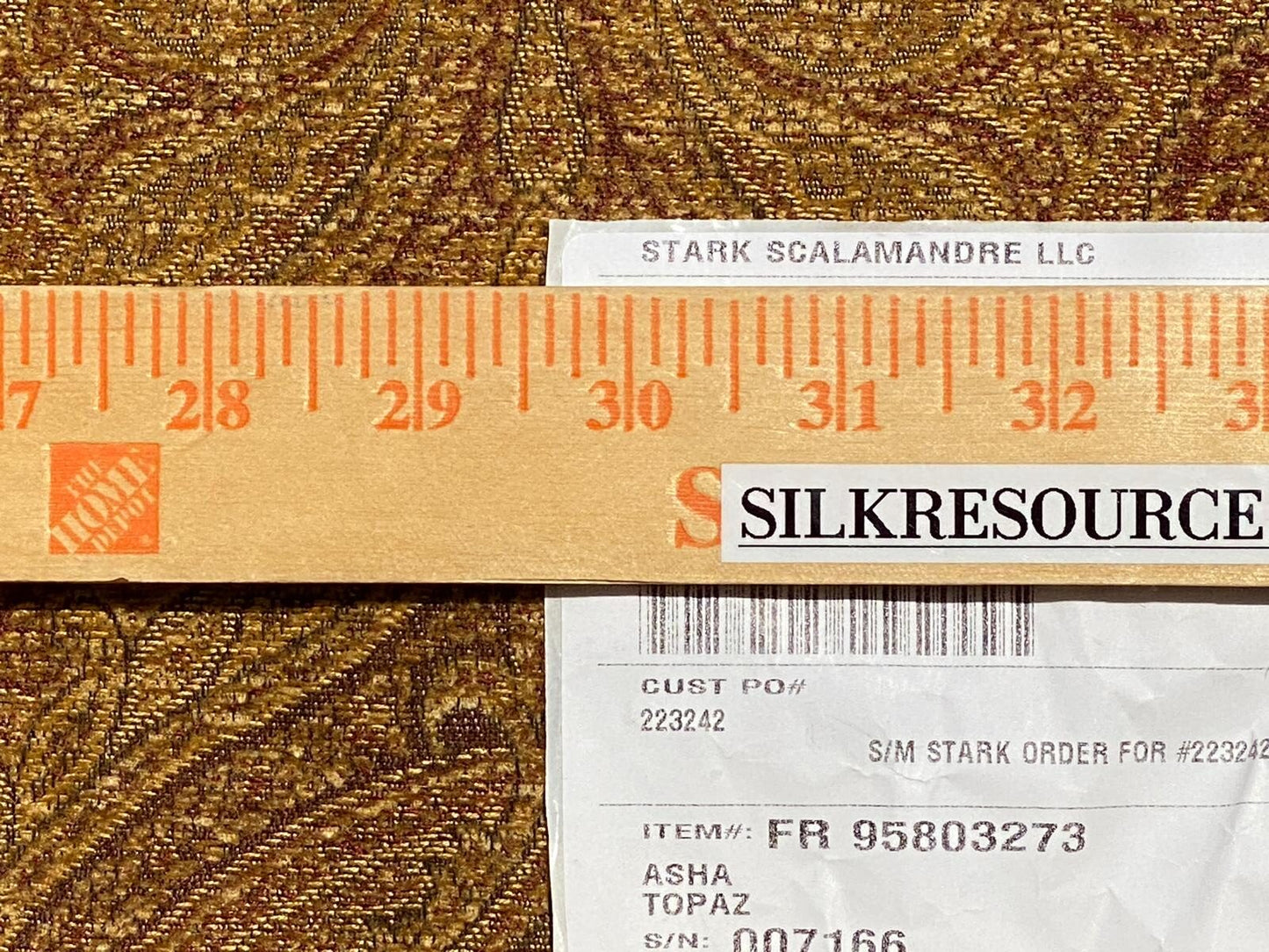 Scalamandre Asha Topaz Woven Turkish Paisley Chenille Paisley Gold - By The Yard