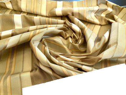 Scalamandre Florian Stripe Celadon Blue Silver Beige Silk Satin Semi Sheer MSRP USD 232/yard