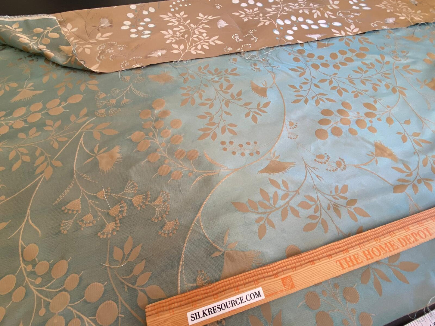 Lee Jofa 100% Silk William Morris Vine Berry Blue Silver Beige Bronze Art Nouveau MSRP USD 248/Y