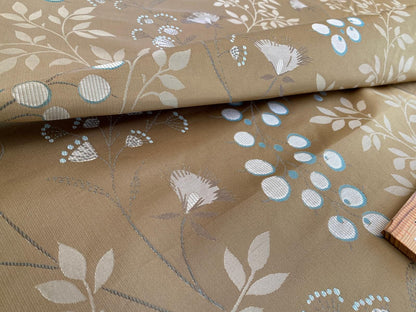 Lee Jofa 100% Silk William Morris Vine Berry Blue Silver Beige Bronze Art Nouveau MSRP USD 248/Y