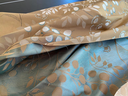 Lee Jofa 100% Silk William Morris Vine Berry Blue Silver Beige Bronze Art Nouveau MSRP USD 248/Y