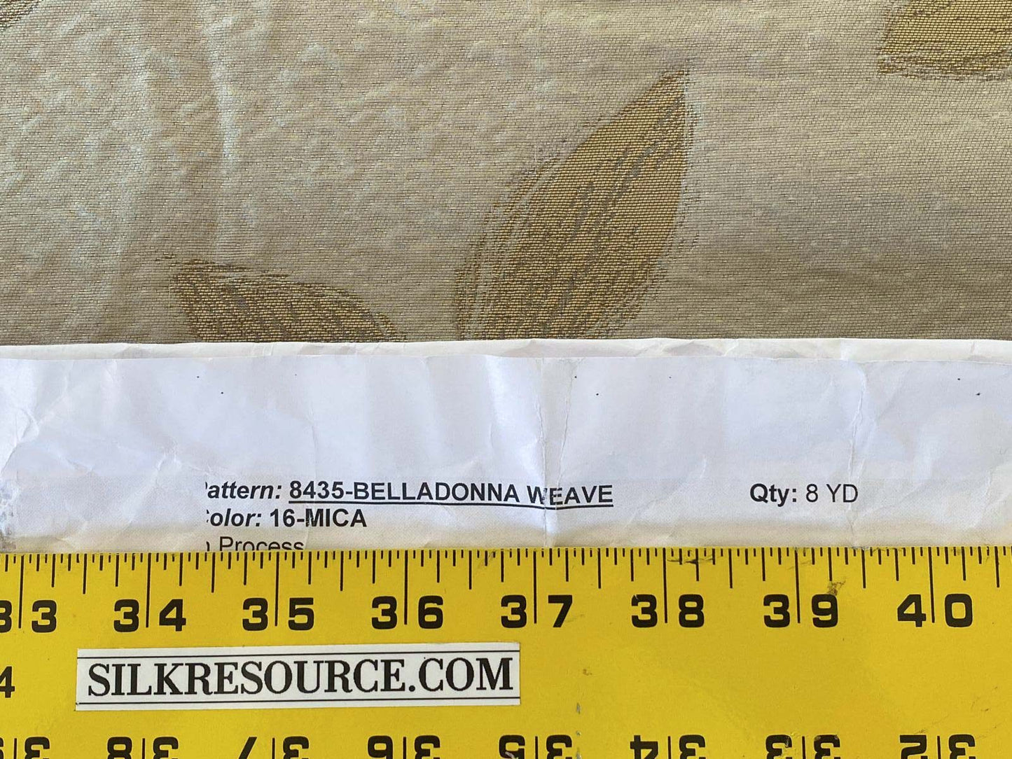 By Yd Kravet Couture Belladonna Silk Wool Damask Gold Cream Pearly Red Berry Vine MSRP$316/Y