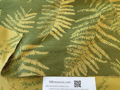 Bty Scalamandre Woodside Fern Alpine Gold Green Copper MSRP USD 480/Y