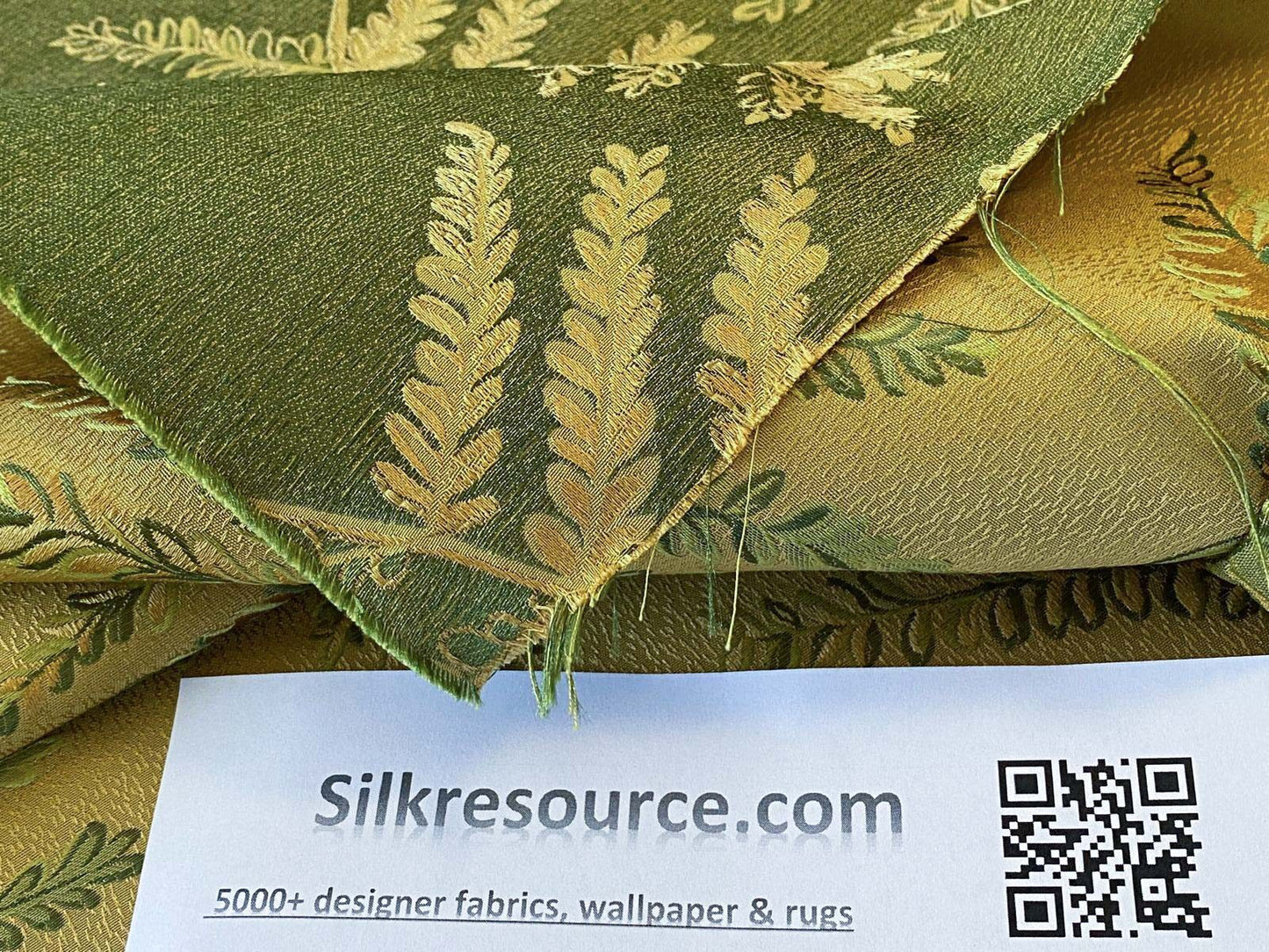 Bty Scalamandre Woodside Fern Alpine Gold Green Copper MSRP USD 480/Y