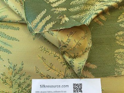 Bty Scalamandre Woodside Fern Alpine Gold Green Copper MSRP USD 480/Y