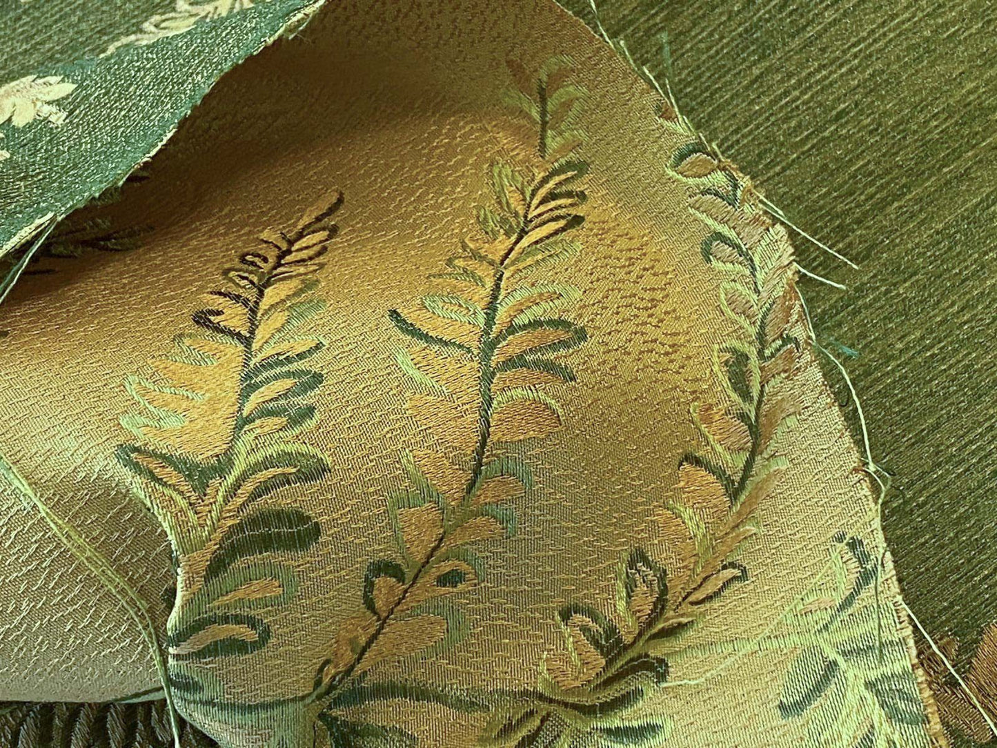 Bty Scalamandre Woodside Fern Alpine Gold Green Copper MSRP USD 480/Y