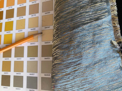 Scalamandre Essentia Powder Blue Textured Silk Old World Weavers MSRP USD 204/y