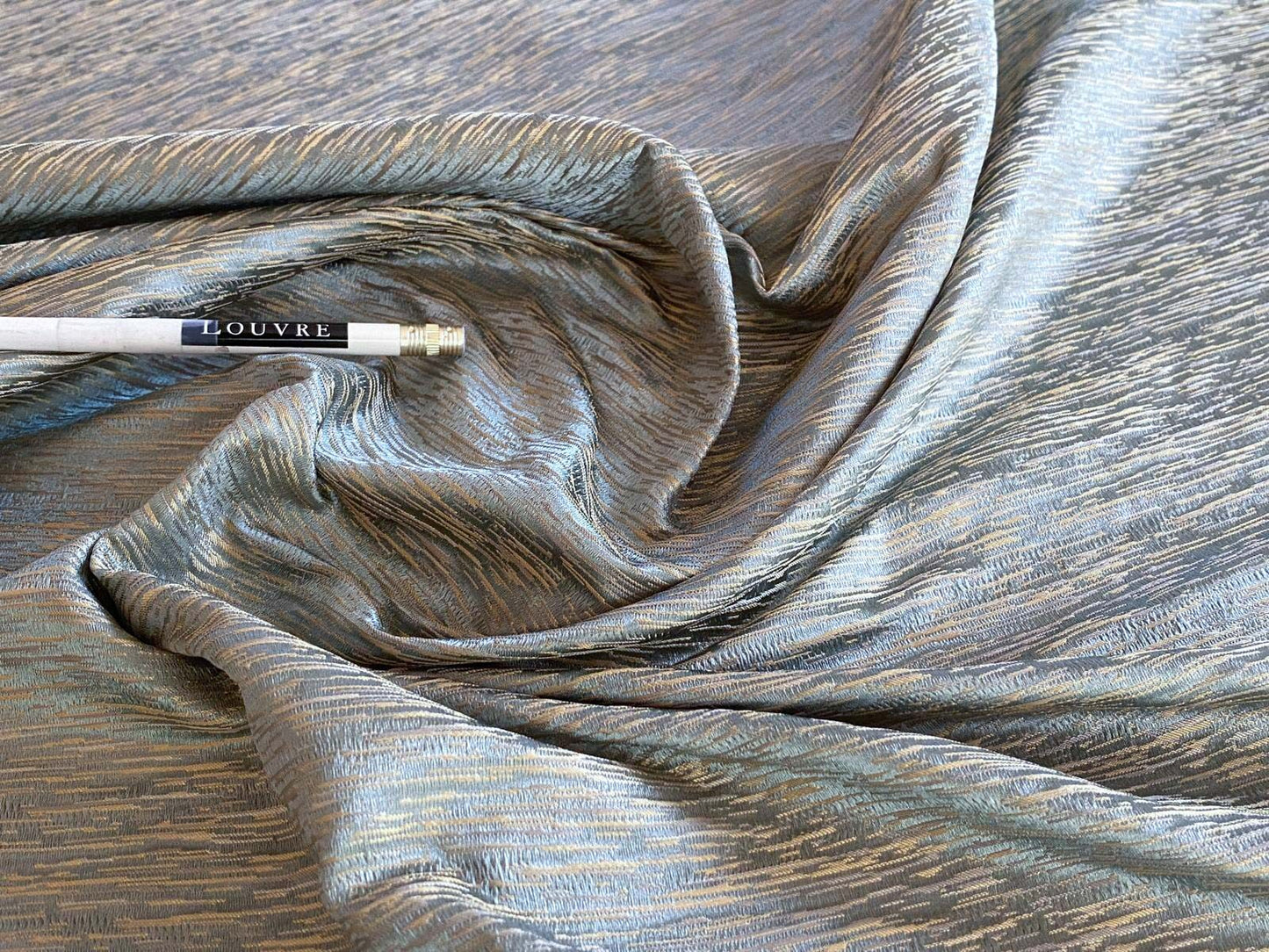 Scalamandre Essentia Powder Blue Textured Silk Old World Weavers MSRP USD 204/y