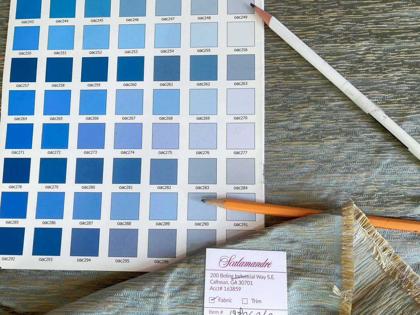 Scalamandre Essentia Powder Blue Textured Silk Old World Weavers MSRP USD 204/y