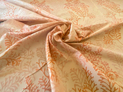 By yard Scalamandre Corail Grey Watkins Tahitian Sunset Orange Peach Coral Pink Cream MSRP USD 136/y