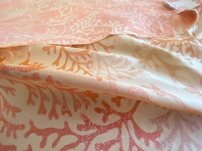By yard Scalamandre Corail Grey Watkins Tahitian Sunset Orange Peach Coral Pink Cream MSRP USD 136/y